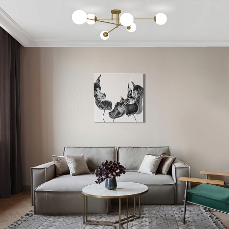 Потолочный светильник Eurosvet 30181/6 латунь - фото