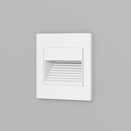 DK3050-WH Светильник встраиваемый в стену, IP 20, LED 3000, 1 Вт, белый, пластик - фото