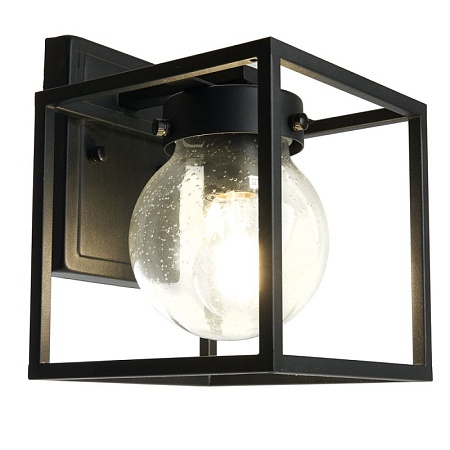 Светильник садово-парковый Feron PL701 на стену вниз  60W E27 230V, черный - фото