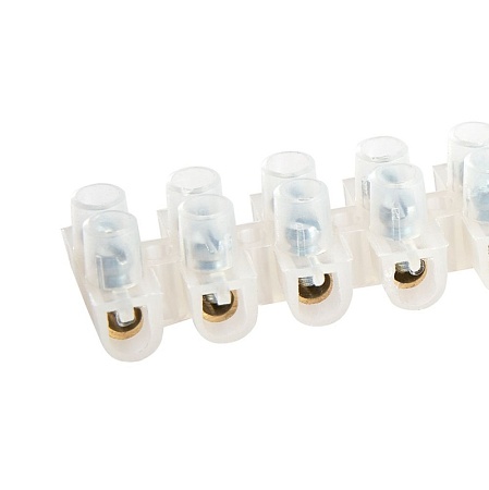 Колодка клеммная винтовая STEKKER, линейка 12 штук, полиэтилен, LD227-6A DIY - фото