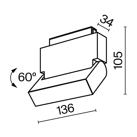 Трековый светильник Technical Basis Rot TR013-2-10W3K-B - фото