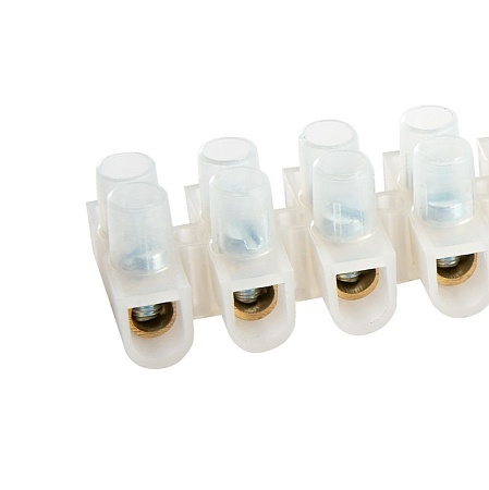 Колодка клеммная винтовая STEKKER, линейка 12 штук, полиэтилен, LD227-15A DIY - фото