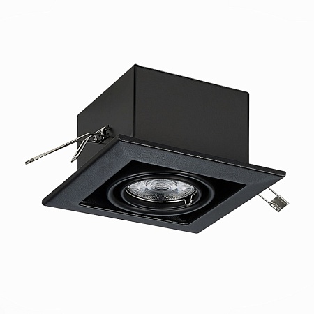 Св-к встр. Черный GU10 1*50W L126xW126xH70 220V Без ламп ST250.448.01 - фото