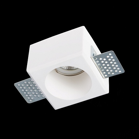 Св-к встр. из гипса Белый GU10 1*50W IP20 L80xW80xH52 180-240V Без ламп ST252.508.01 - фото