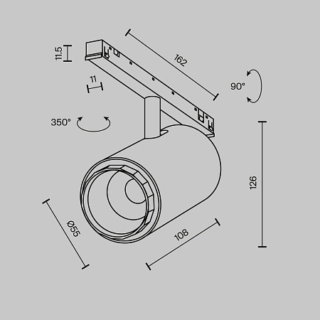 Трековый светильник Technical TR244-12W3K-B - фото