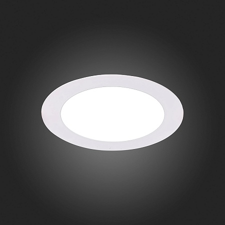 Св-к встр. Белый LED 1*8W 3000K 640Lm Ra80 110° IP20 D120xH30 220-240V ST210.538.08 - фото