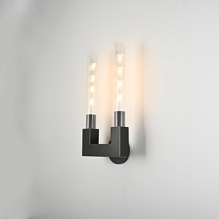 Бра Canelle Wall Lamp Double Sconces Black Imperiumloft 147874-22 - фото