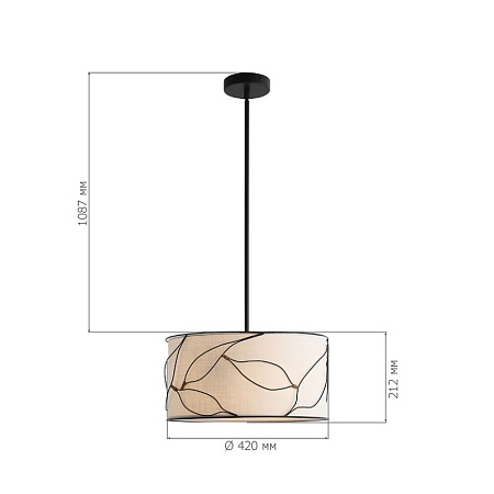 Светильник подвесной ST-Luce Черный/Бежевый E27 3*60W SL6228.413.03 - фото
