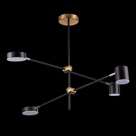 Светильник потолочный ST-Luce Черный, Латунь/Черный LED 4*5W 3000K SL1604.432.04 - фото