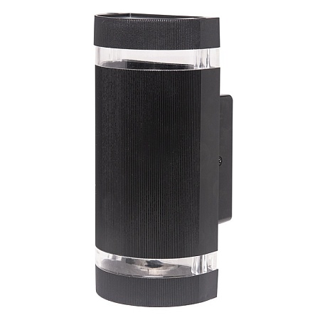 Светильник садово-парковый Feron.ONE DH1702-P, на стену вверх/вниз, 2*GU10 220-240V, черный пластик - фото