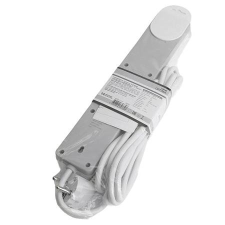 Сетевой фильтр 5-местный с/з STEKKER HM20-51-02 3x1мм2, 1,8 м, серия Optima, белый - фото