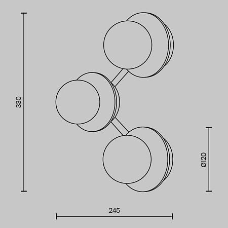 Настенный светильник (бра) Maytoni Ambre MOD331WL-L6BS3K - фото