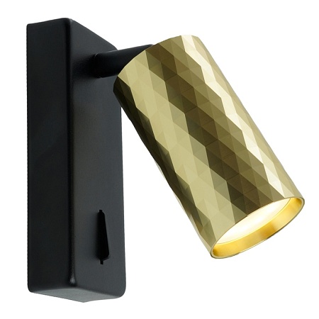 Светильник Feron ML1880 PRISM 35W, 230V, GU10, золото и чёрный - фото