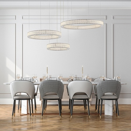 Люстра подвесная ST-Luce Хром/Хром LED 3*95W 3000K SL6008.113.03 - фото