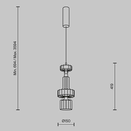 Подвесной светильник Maytoni Level MOD253PL-L18BS3K2 - фото