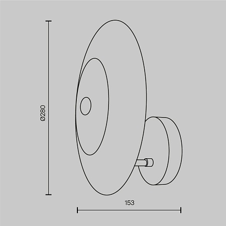 Настенный светильник (бра) Maytoni Aster MOD007WL-01G - фото