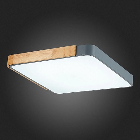 Светильник потолочный Серый, Светлое дерево/Белый LED 1*42W 3000K/4000K/6000K SLE201272-01 - фото