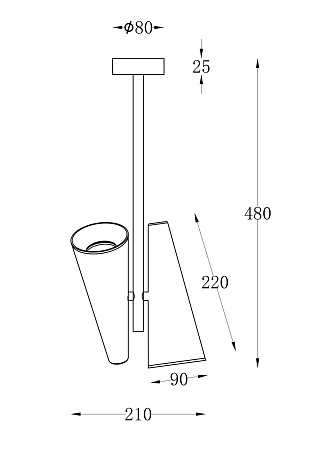 Потолочный светильник Maytoni Giro MOD095CL-02W - фото
