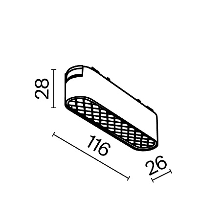 Трековый светильник Technical Basis Grid TR084-1-6W3K-W - фото