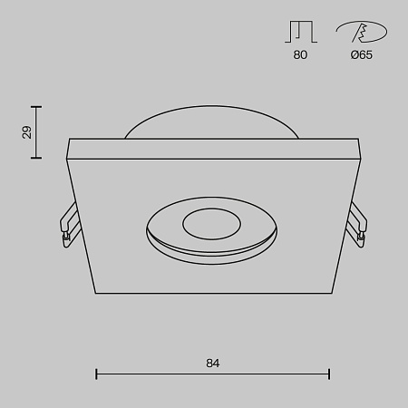 Встраиваемый светильник Technical Stark DL083-01-GU10-SQ-B - фото