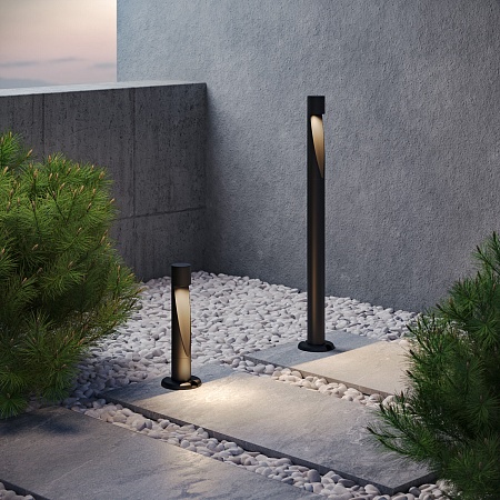 Светильник садово-парковый светодиодный Recess черный 35177/S черный Elektrostandard - фото