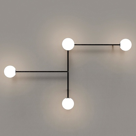 Настенный Светильник Lines 4 Черный Imperiumloft 189565-26 - фото