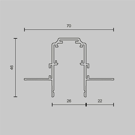 Шинопровод встраиваемый под гкл 12,5 мм Technical TRX034-422.12B - фото