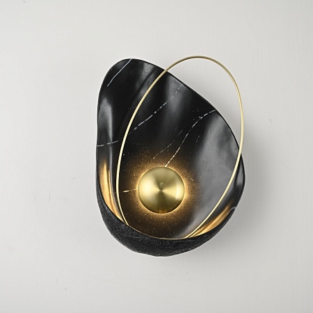 Настенный Светильник Clam Черный Мрамор Imperiumloft 179695-22 - фото