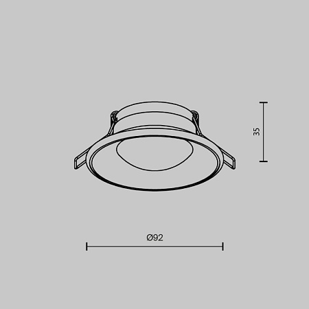 Встраиваемый светильник Technical Spark DL096-GU10-W - фото