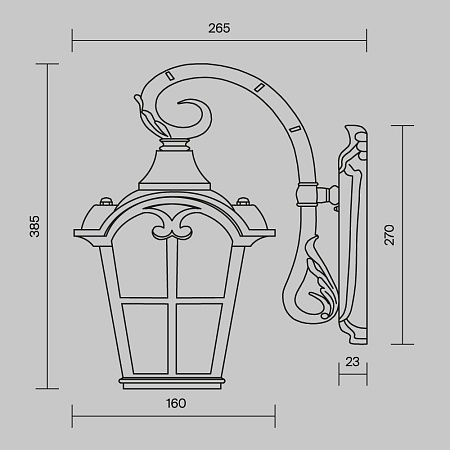 Настенный светильник (бра) Outdoor Albion O413WL-01BZ - фото