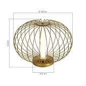 Прикроватная лампа ST-Luce Золотистый/Золотистый LED 1*10W 3000K SL6124.204.01