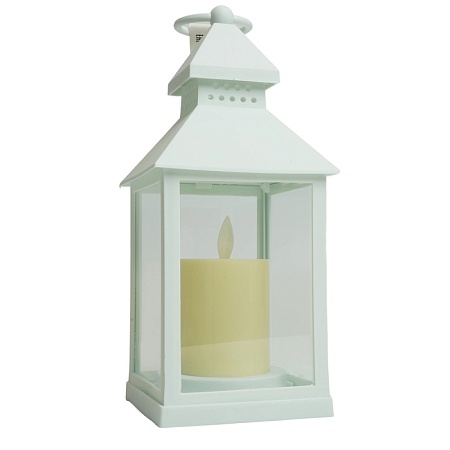 Световая фигура Свеча "Волшебный фонарь" 1LED 2700K, батарейки 3*ААА, 22см, белый, LT133 - фото