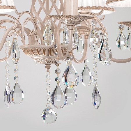 Подвесной светильник Eurosvet 10054/5 белый с золотом - фото