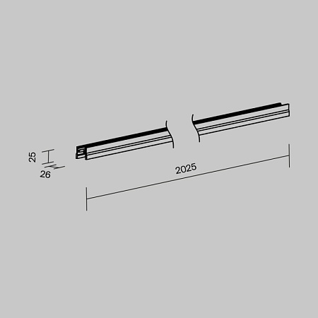 Профиль 2м Elasity IP накладной черный - фото