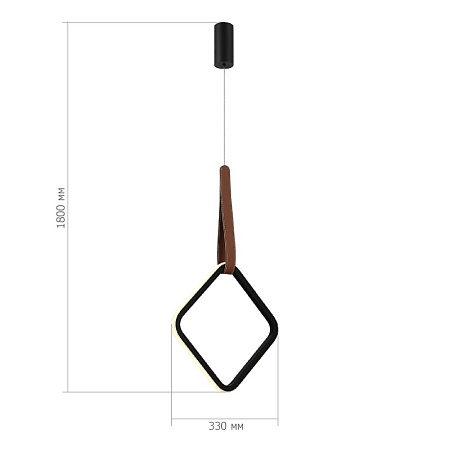 Светильник подвесной ST-Luce Черный/Черный, Терракотовый LED 1*12W 4000K SL6131.423.12 - фото