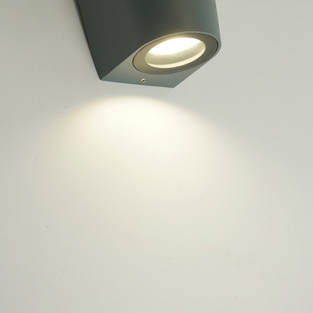 Светильник садово-парковый Feron DH025,на стену, 2*GU10 MR11, 230V, серый - фото