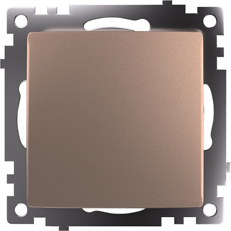 Выключатель 1-клавишный STEKKER GLS10-7103-02, 250В, 10А, серия Катрин, шампань - фото