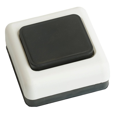 Выключатель-кнопка для проводного звонка FERON DB-104, черно-белый - фото