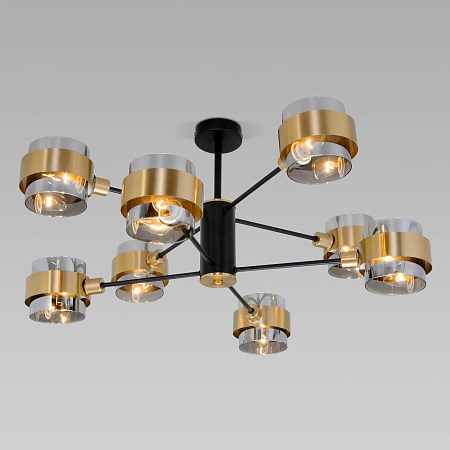 Потолочный светильник Eurosvet 70127/8 черный/дымчатый - фото