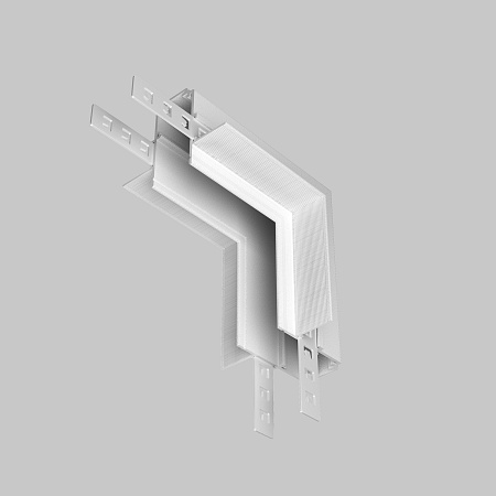 Коннектор угловой внутренний Exility встраиваемый под ГКЛ 12,5мм, белый - фото