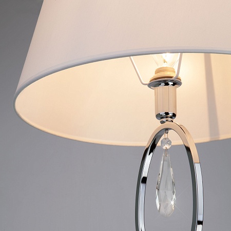 Напольный светильник Eurosvet 01056/1 хром/прозрачный хрусталь Strotskis - фото