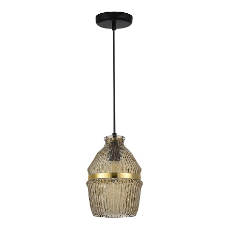 Светильник подвесной ST-Luce Черный/Янтарный E27 1*40W SL1661.403.01 - фото