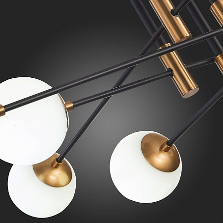 Люстра потолочная ST-Luce Бронза,Черный/Белый E27 8*40W SL1203.402.08 - фото