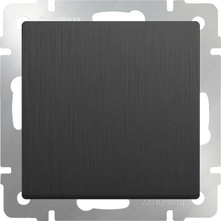 Выключатель одноклавишный проходной графит рифленый WL04-SW-1G-2W - фото