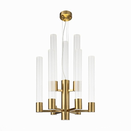 Люстра подвесная ST-Luce Латунь/Прозрачный GU10 9*5W SL1229.303.09 - фото