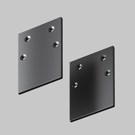 Заглушки к накладному шинопроводу Gravity 2шт черный - фото