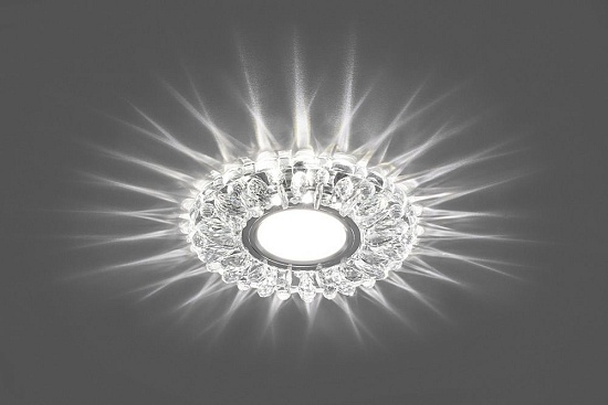 Светильник встраиваемый с белой LED подсветкой Feron CD914 потолочный MR16 G5.3 прозрачный - фото