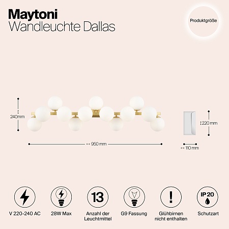 Настенный светильник (бра) Maytoni Dallas MOD547WL-13BS - фото