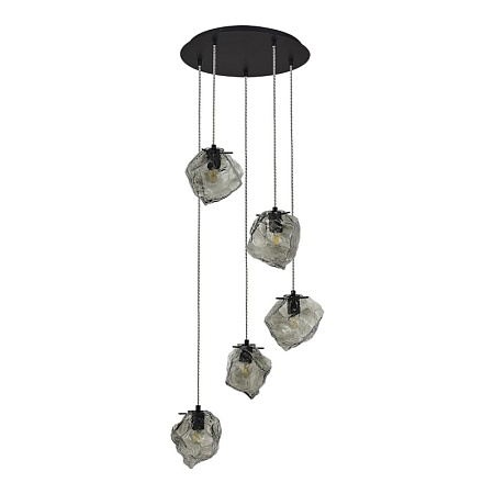 Светильник подвесной ST-Luce Черный/Серо-зеленый E14 5*40W SL1175.403.05 - фото