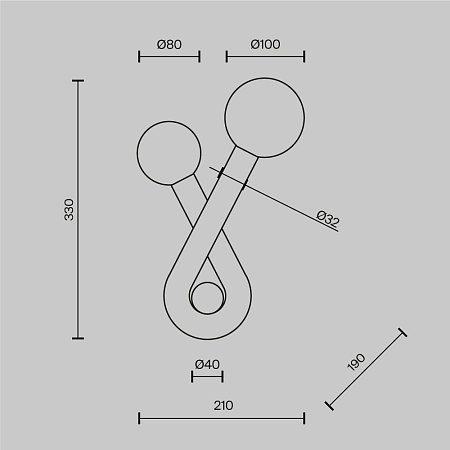 Настенный светильник (бра) Maytoni MOD476WL-02PT - фото